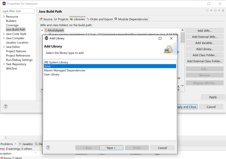 Test cannot be resolved to a type Selenium Exception – InfallibleTechie