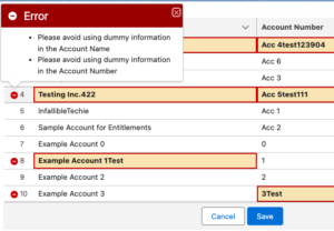 Salesforce Lightning Web Component datatable Validation – InfallibleTechie