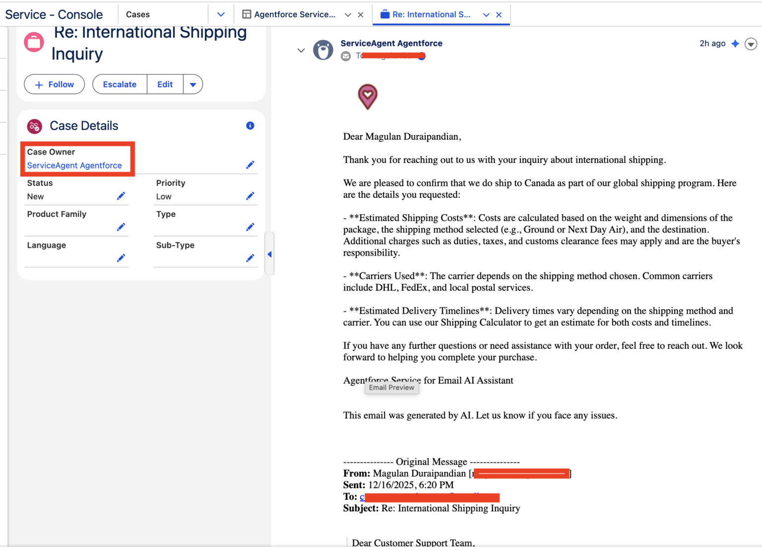Automate Email responses by Salesforce Agentforce Service Agents in ...